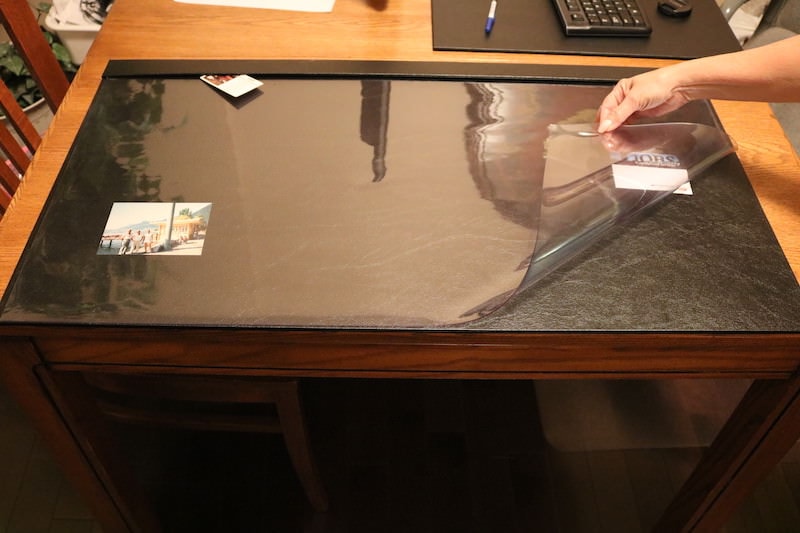 clear overlay desk pad