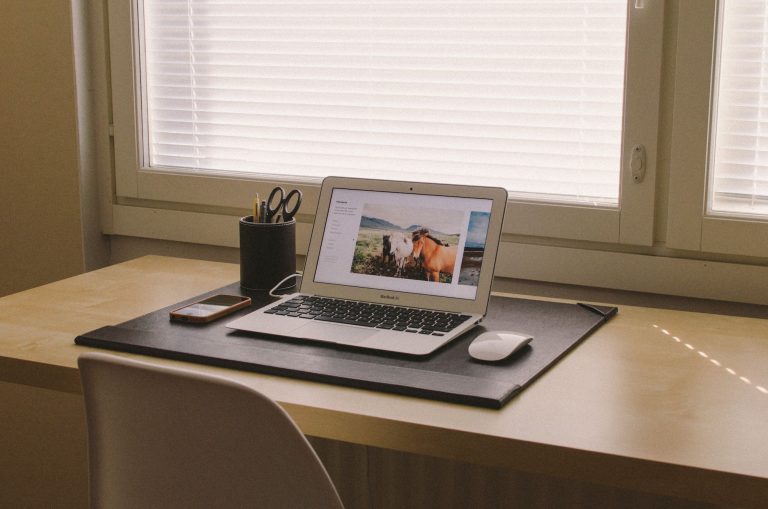 Tidy black desk pad